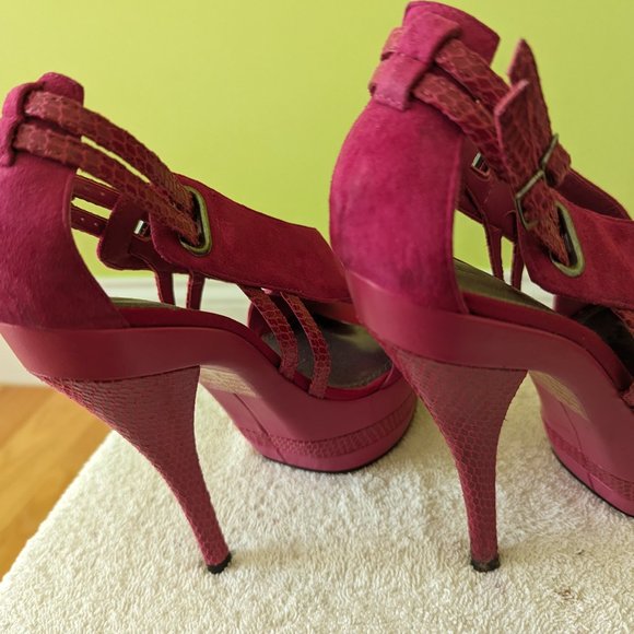 Bakers Fushia Magenta Gorgeous High Heels Sz 6 - Picture 3 of 6